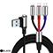 کابل تبدیل USB به لایتنینگ/USB-C/microUSB وایکینگز مدل aio-100 طول 1.2 متر